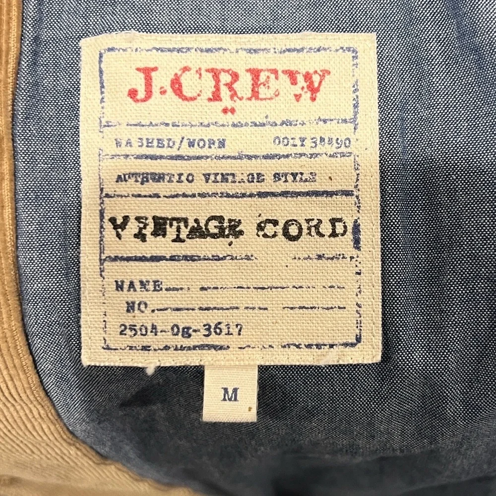 J.Crew Men’s tan vintage corduroy cotton blazer size medium